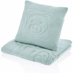 BabyJem Kuscheldecke Mit Kissen, Blau