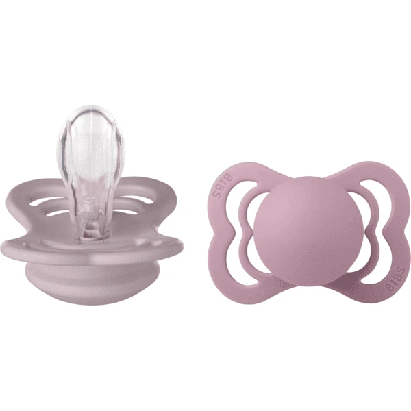 BIBS® Schnuller Supreme Dusky Lilac / Heather Silikon 0-6 Monate, 2 Stk. 3 BIBS® Schnuller Supreme Dusky Lilac / Heather Silikon 0-6 Monate, 2 Stk.
