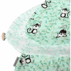 HOBEA-Germany Stillkissenbezug Affen Mint Weiß