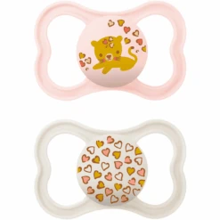 MAM Schnuller Air Silikon, 6-16 Monate, 2 Stk, Katze/Herzen