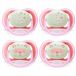 Philips Avent Nachtschnuller Ultra Air SCF376/22 6 - 18 M Girl Im Viererpack