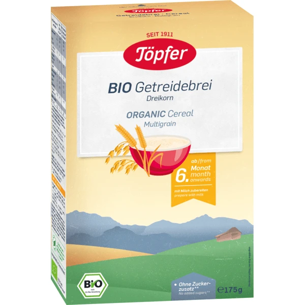Töpfer Getreidebrei Bio Dreikorn 175 G Nach Dem 6. Monat 3 Töpfer Getreidebrei Bio Dreikorn 175 G Nach Dem 6. Monat