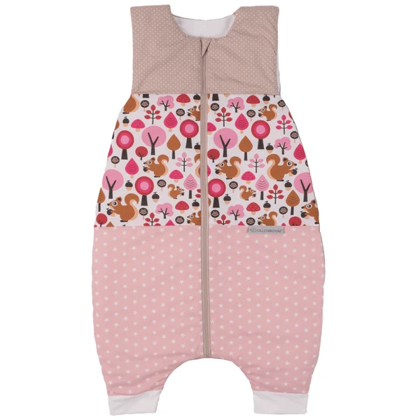 ULLENBOOM Sommer-Schlafsack Mit Füßen Sand Eichhörnchen 3 ULLENBOOM Sommer-Schlafsack Mit Füßen Sand Eichhörnchen